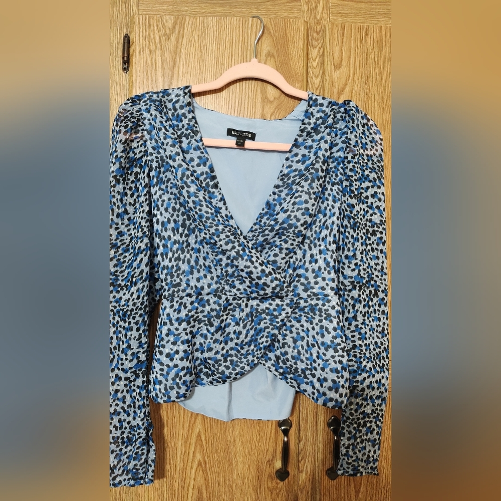 Express Blue Long Sleeve XS